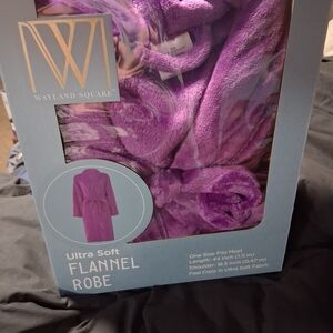 Wayland Square Purple Flannel Robe